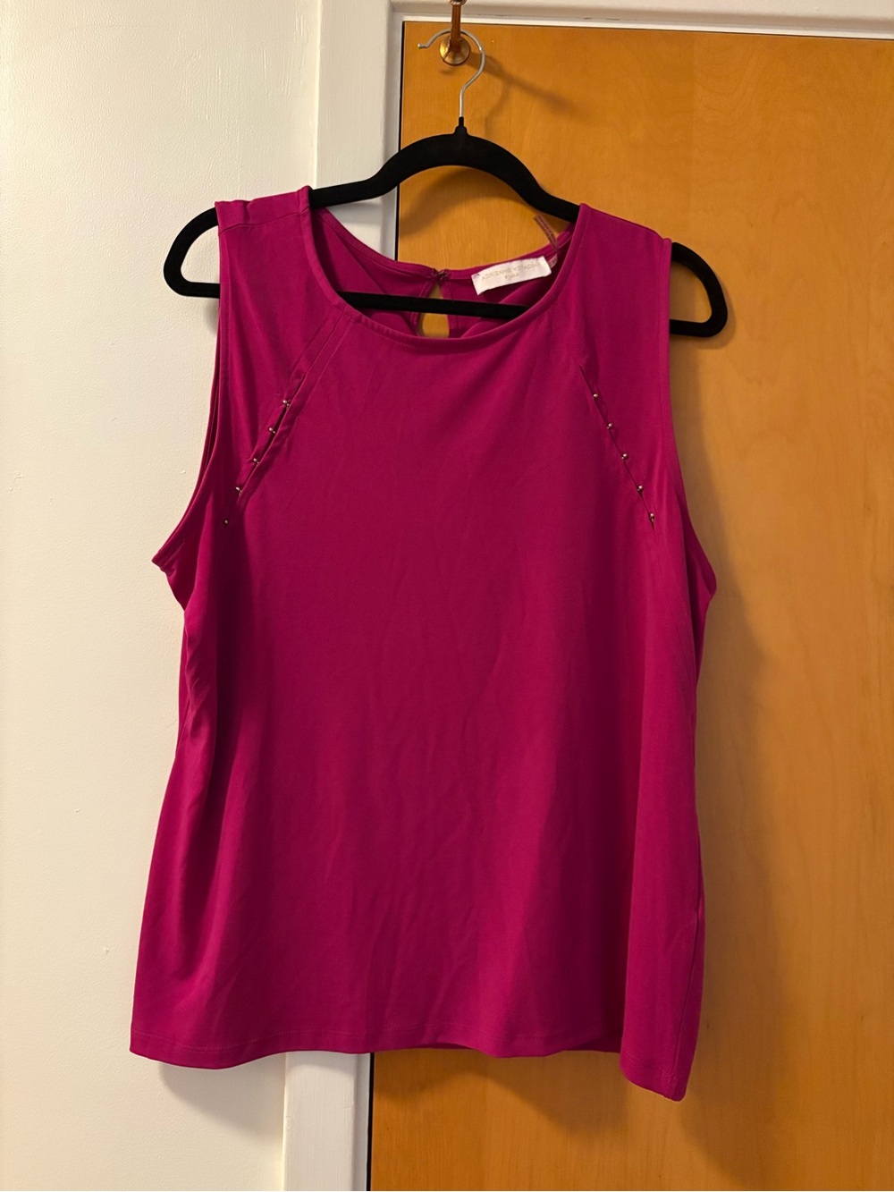 Sleeveless Fuchsia Women's Tank Top XL